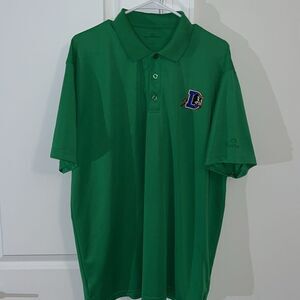 Brite green 100% Polyester BIG Bull Durham Bulls Golf Polo Shirt XL baseball man
